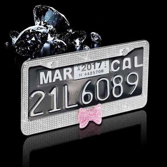 Hello Kitty Other - 💕NEW Sparkling Bling Swarovski Crystal Silver Hello Kitty License Plate …